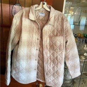 Old Navy Cream Puffer Jacket Luxurious Plush Texture